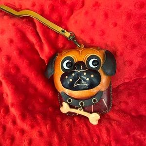 Leather “Doggy” wristlet